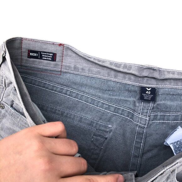 Brand New True Religion Jeans Size 40 RICKY Gray - Picture 10 of 10